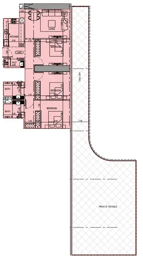 3 bedroom layout