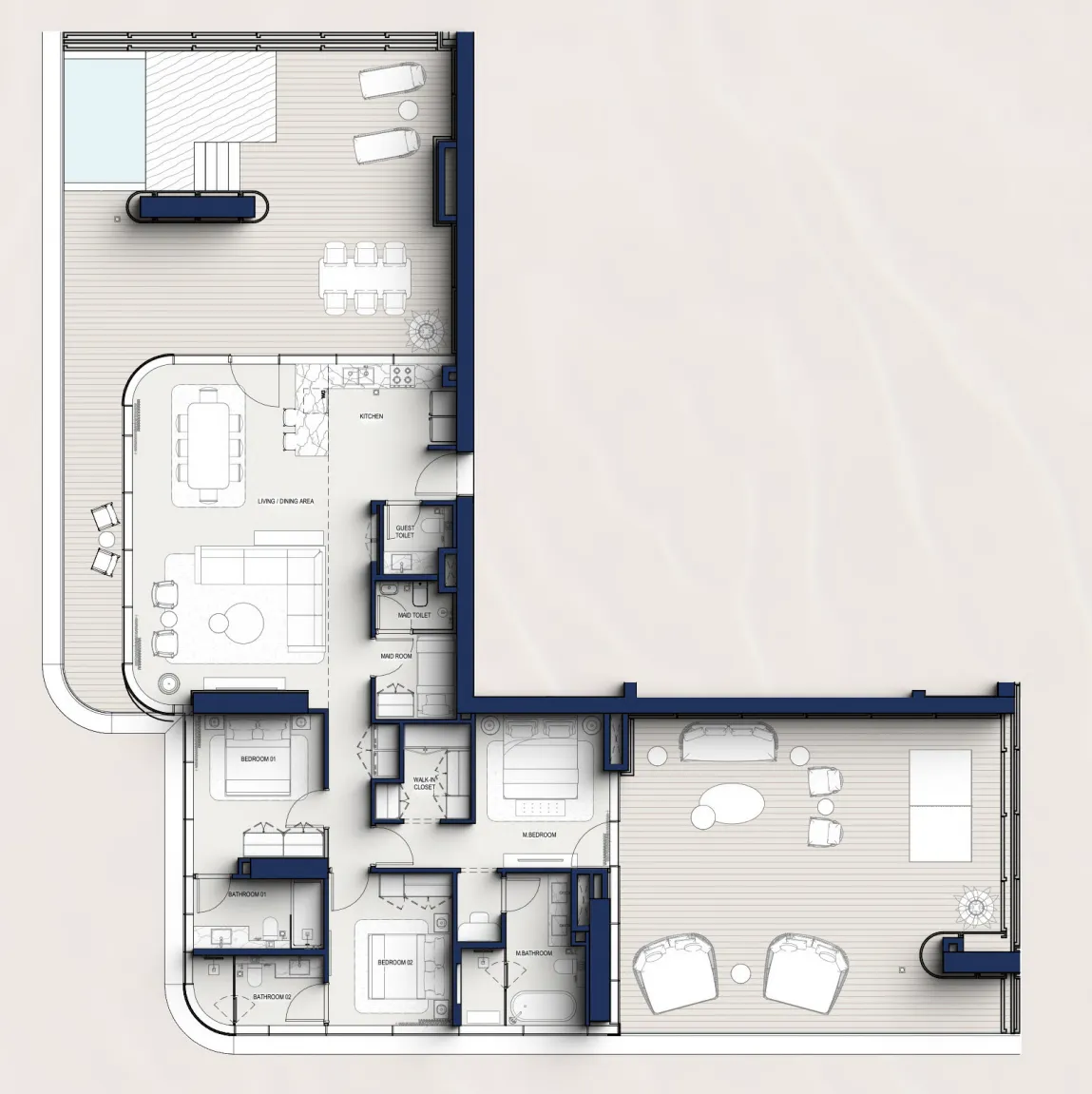 3 bedroom layout