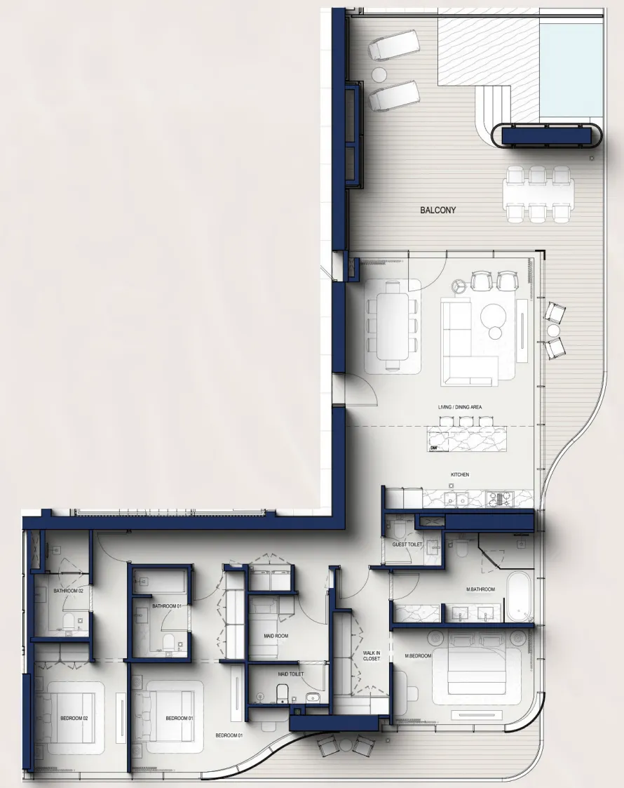 3 bedroom layout