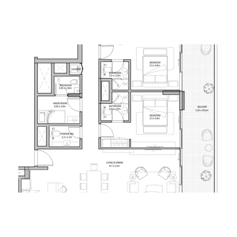3 bedroom layout
