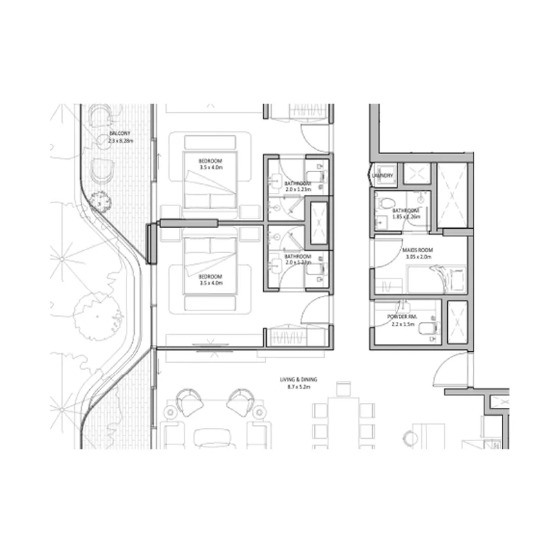 3 bedroom layout