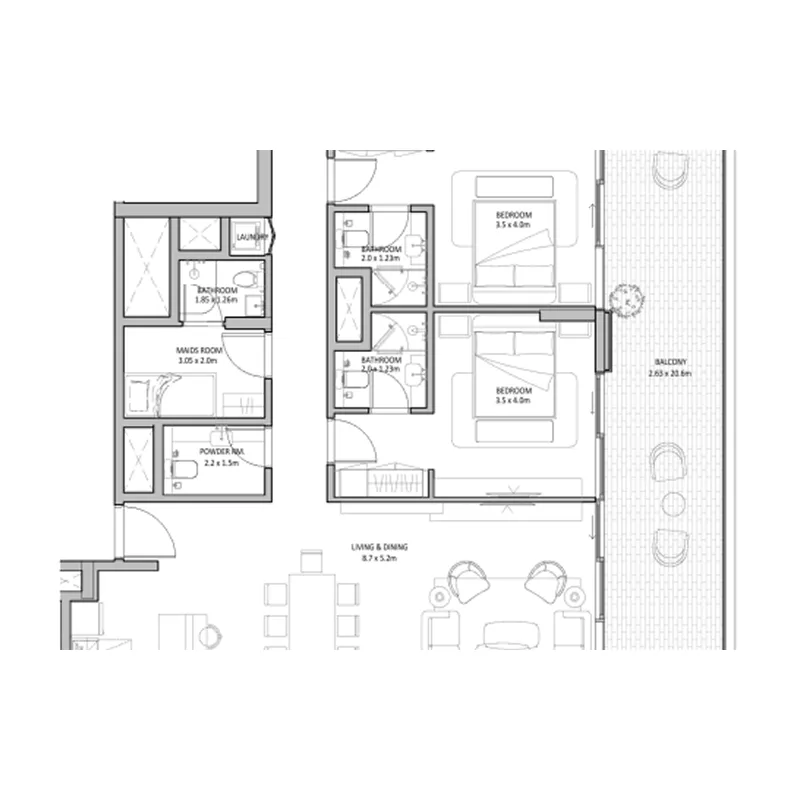 3 bedroom layout