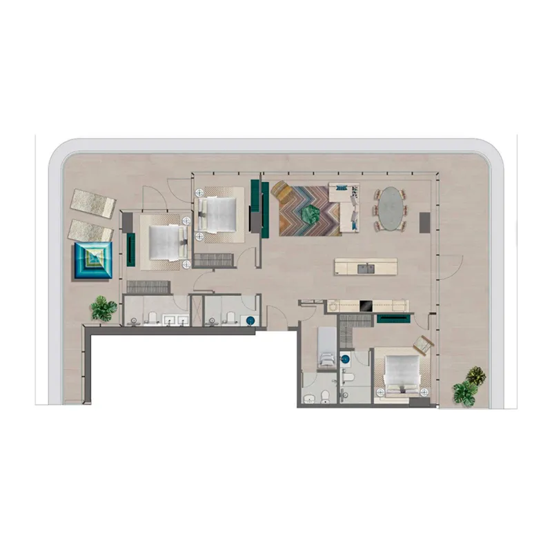3 bedroom layout