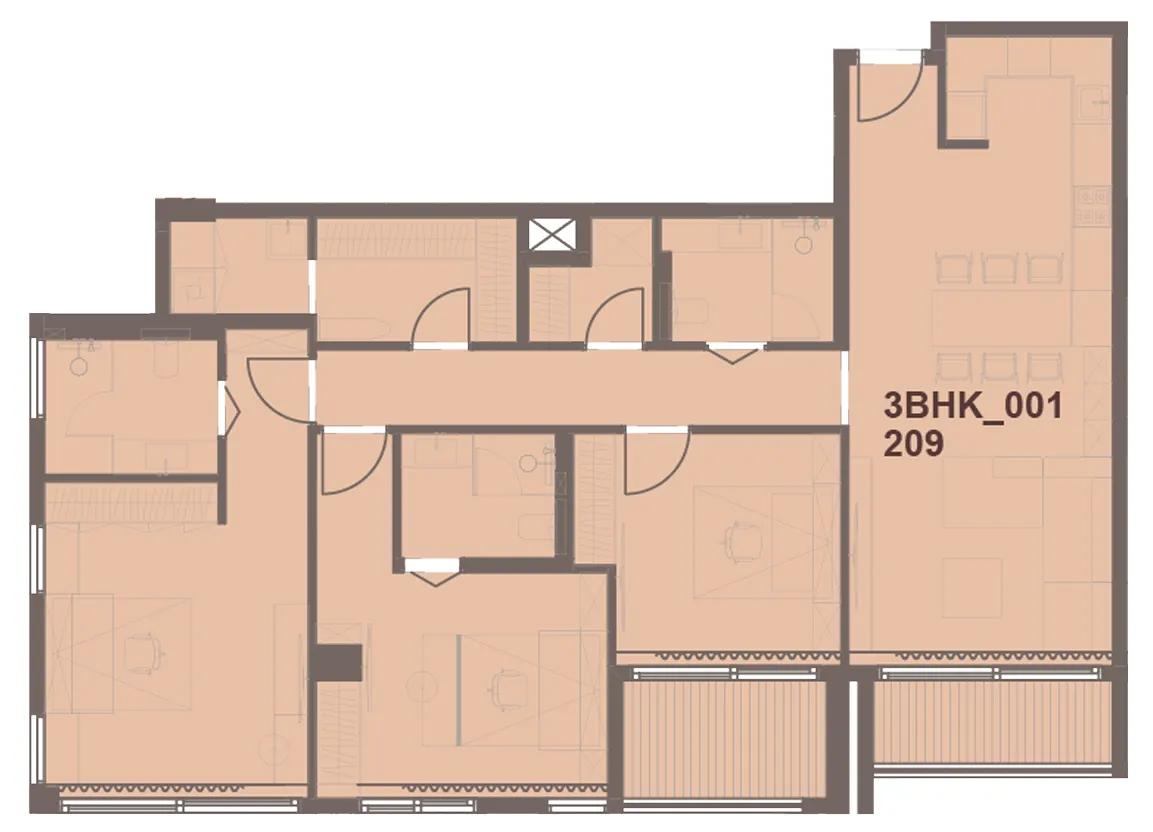 3 bedroom layout