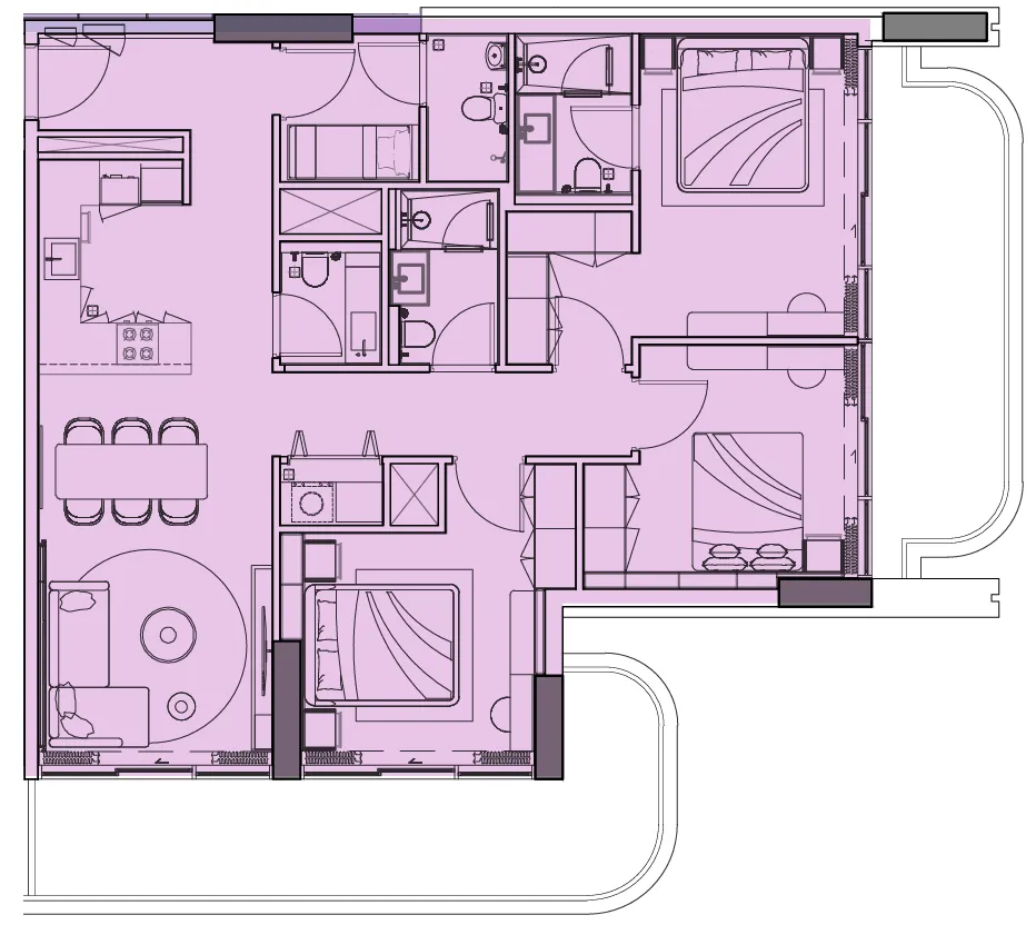 3 bedroom layout