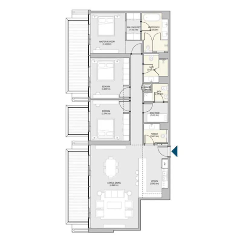 3 bedroom layout