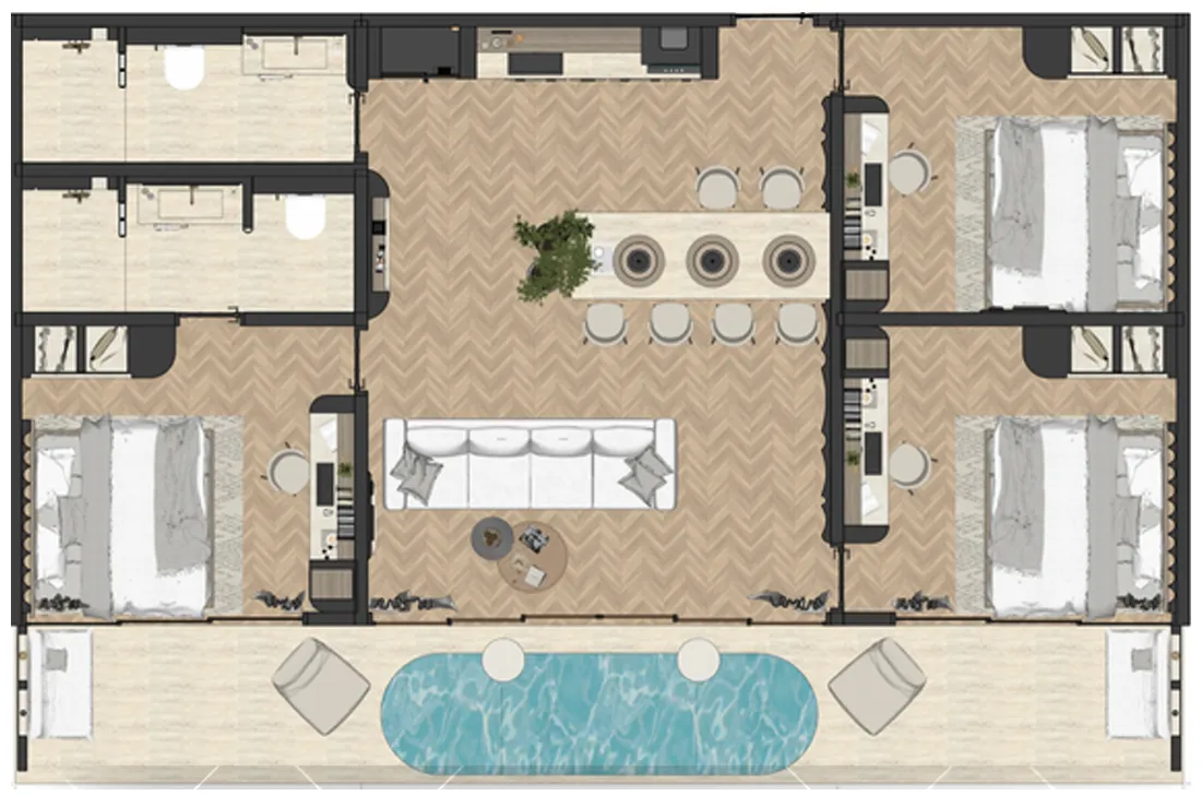 3 bedroom layout