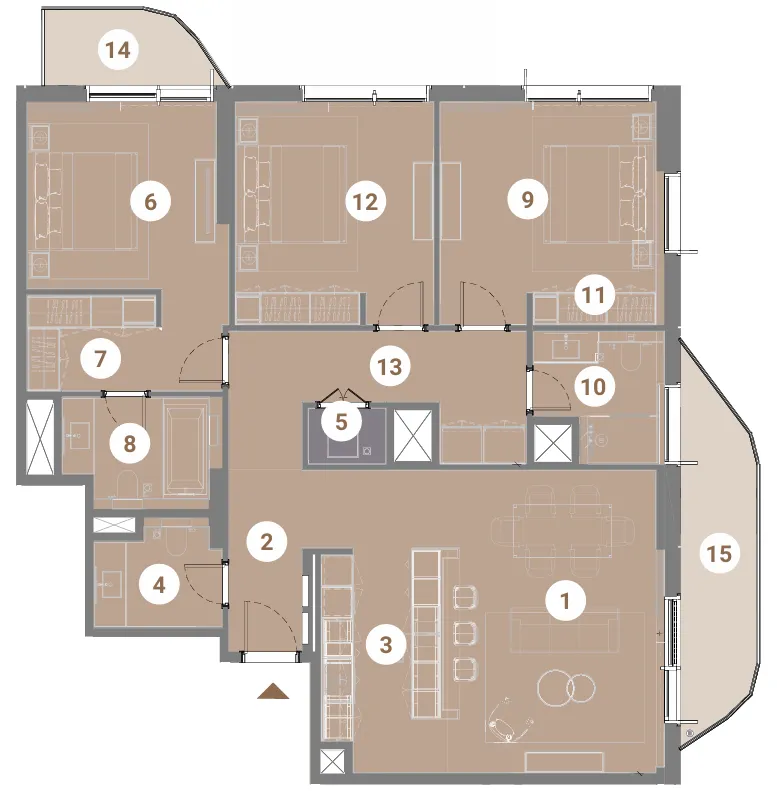 3 bedroom layout