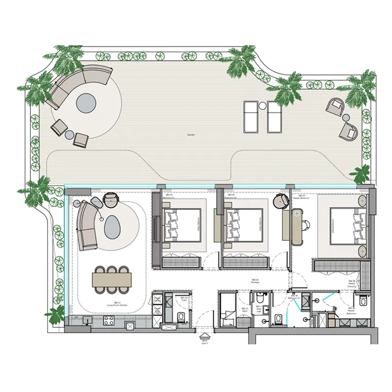 3 bedroom layout