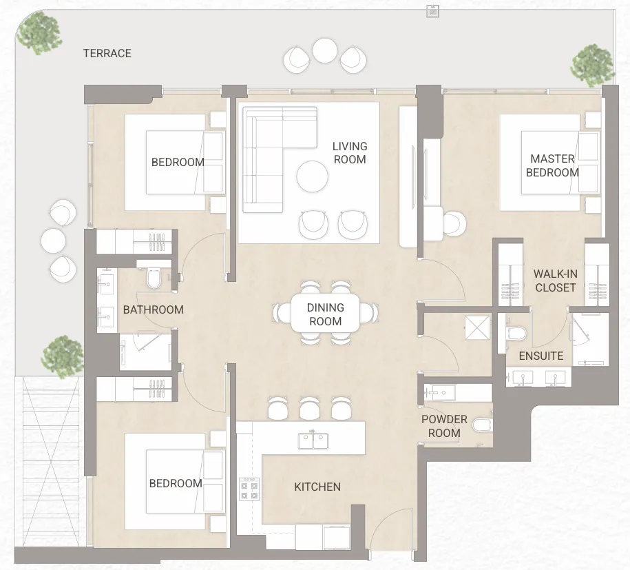 3 bedroom layout
