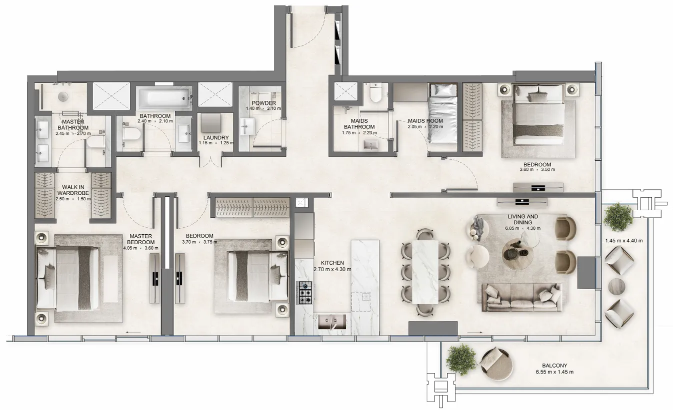 3 bedroom layout