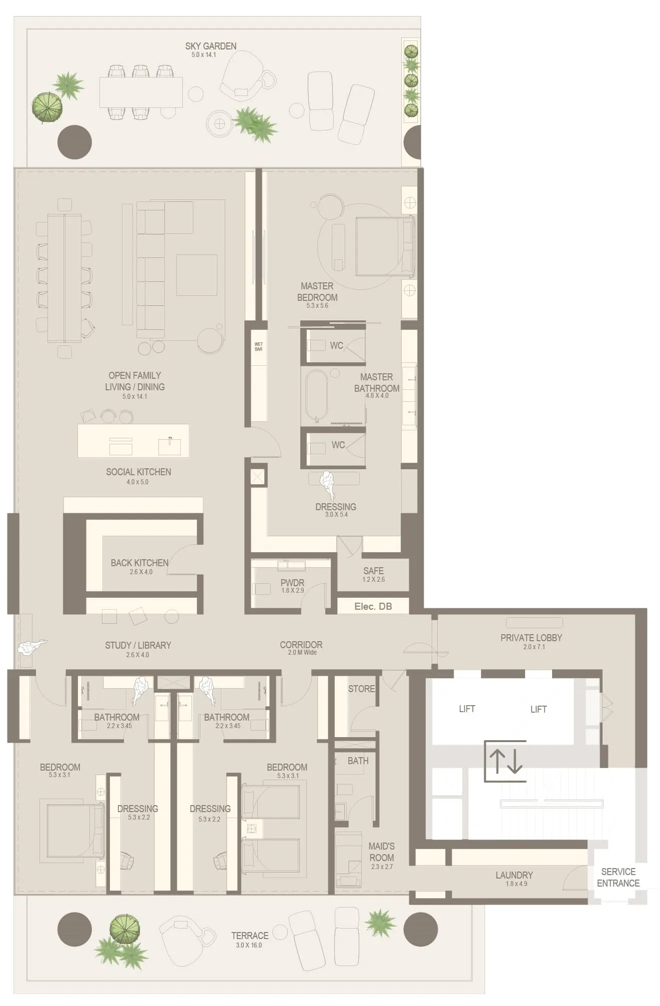 3 bedroom layout