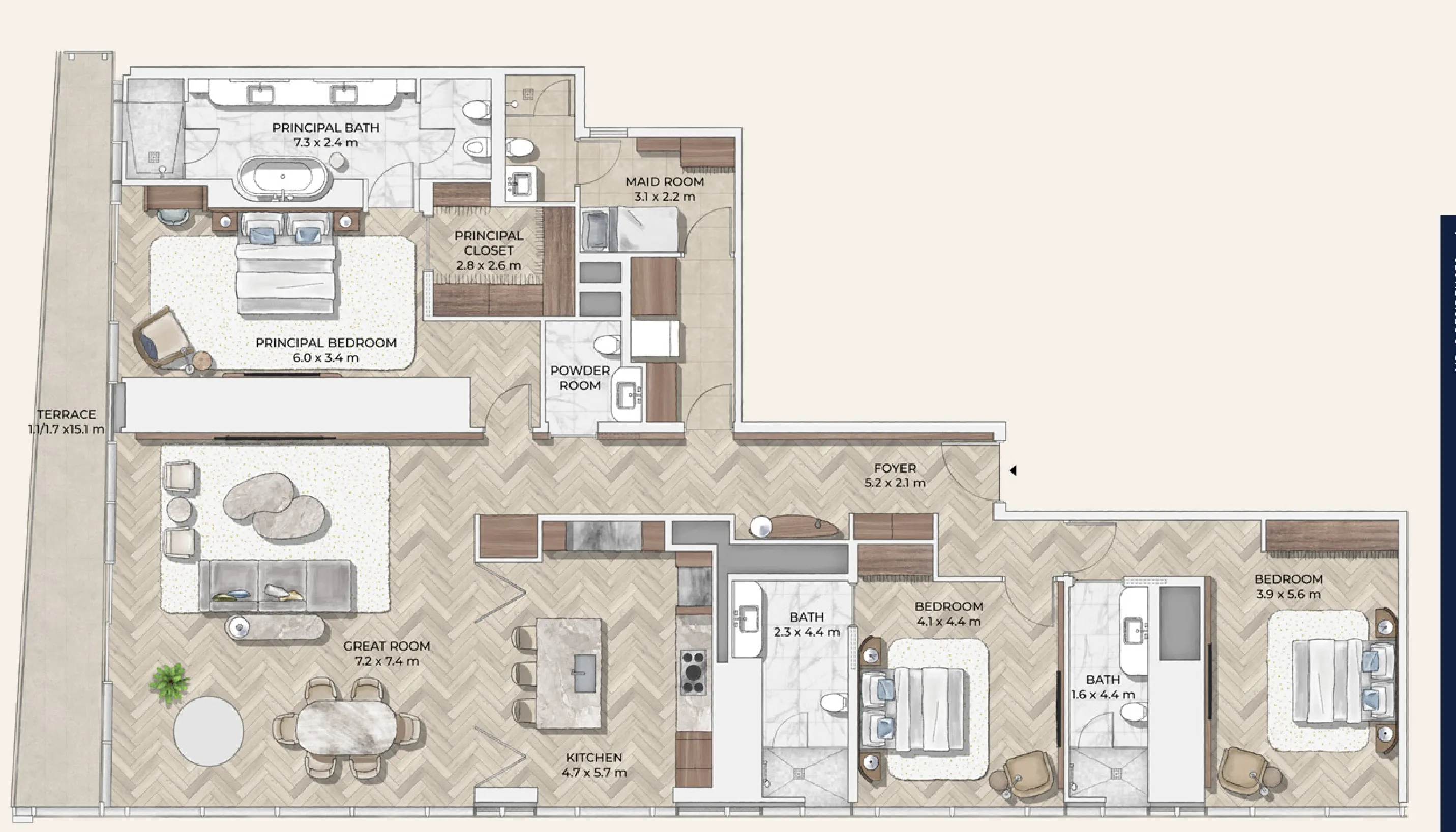 3 bedroom layout