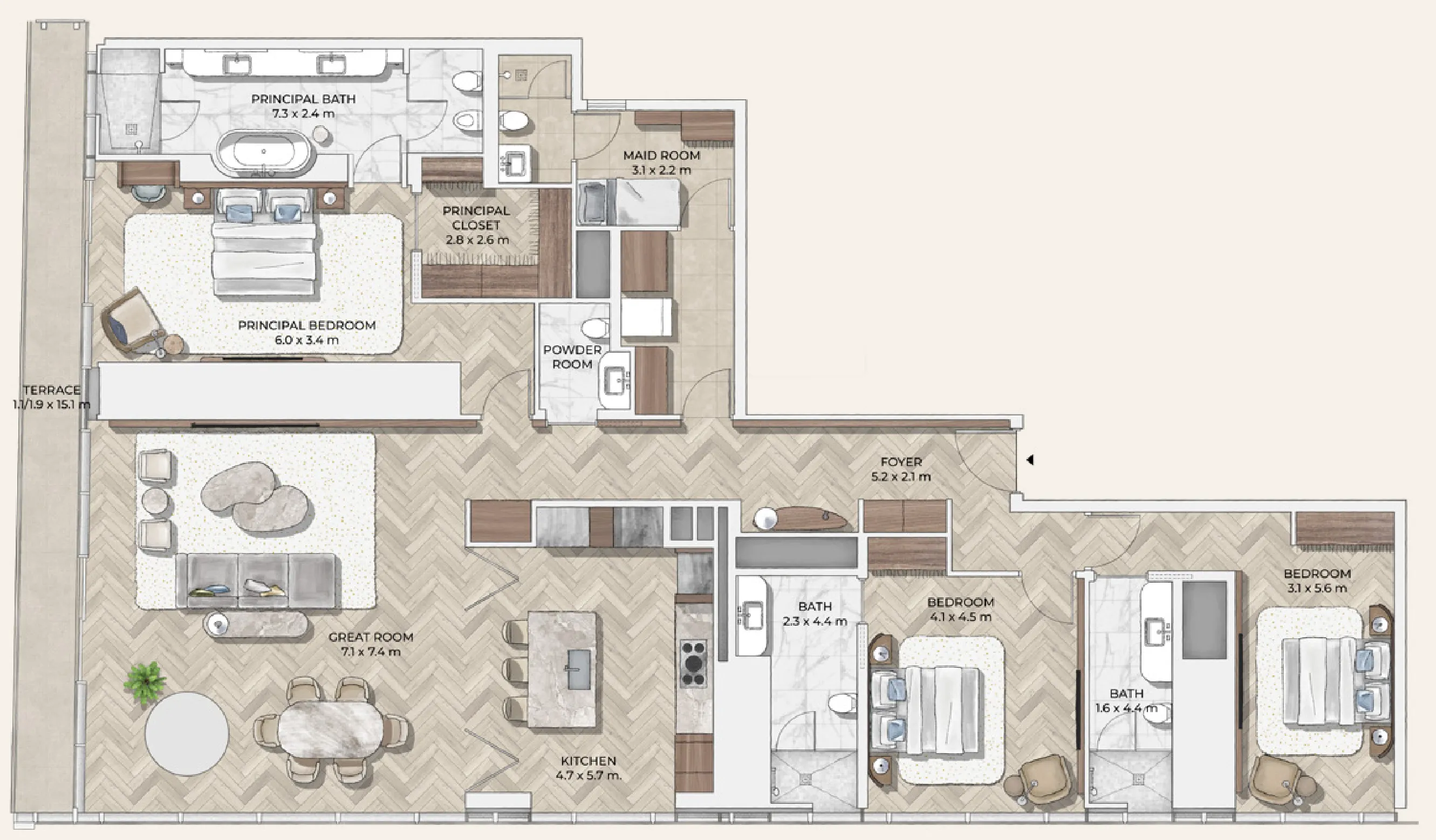 3 bedroom layout