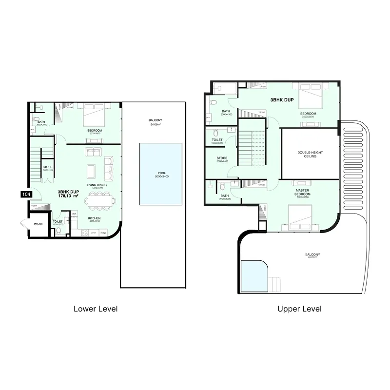 3 bedroom layout