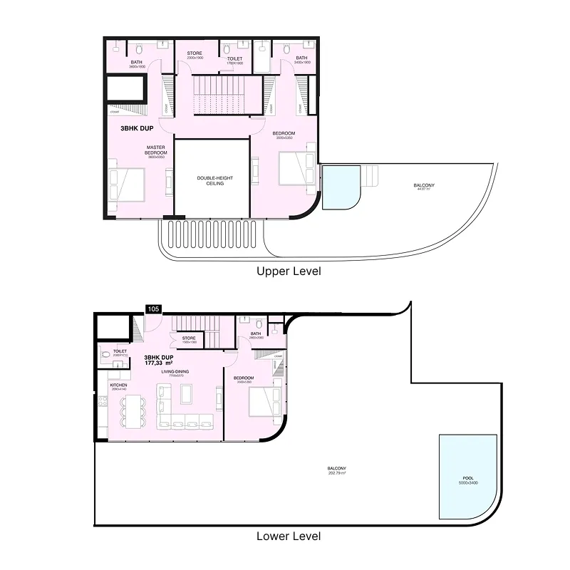 3 bedroom layout