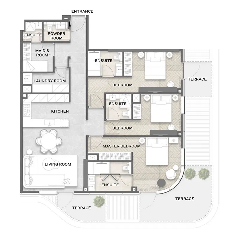 3 bedroom layout