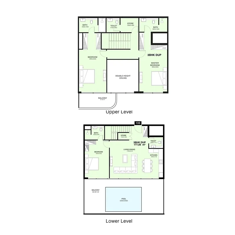 3 bedroom layout