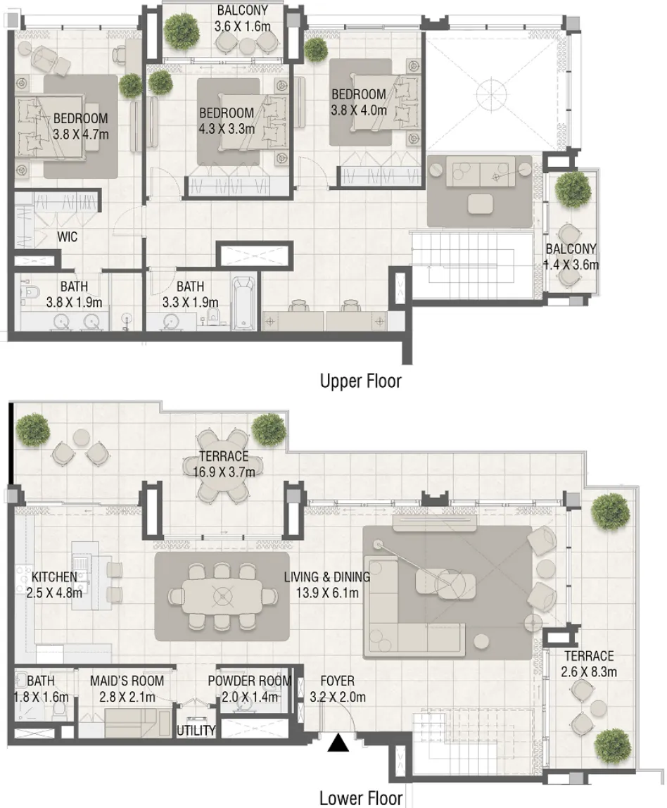 3 bedroom layout