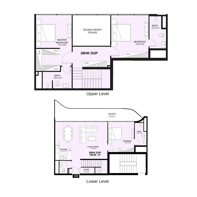 3 bedroom layout
