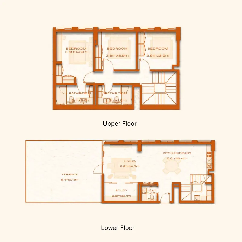 3 bedroom layout