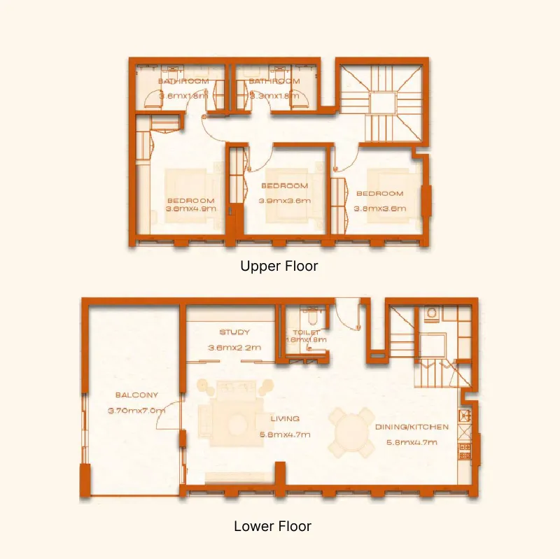 3 bedroom layout