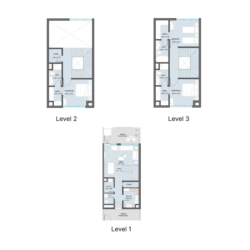 3 bedroom layout
