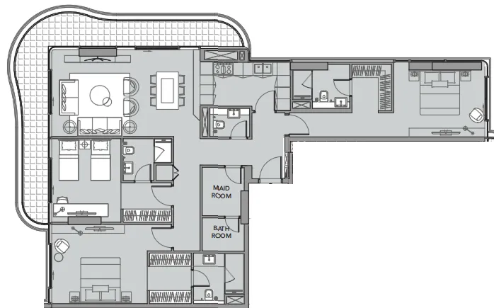 3 bedroom layout