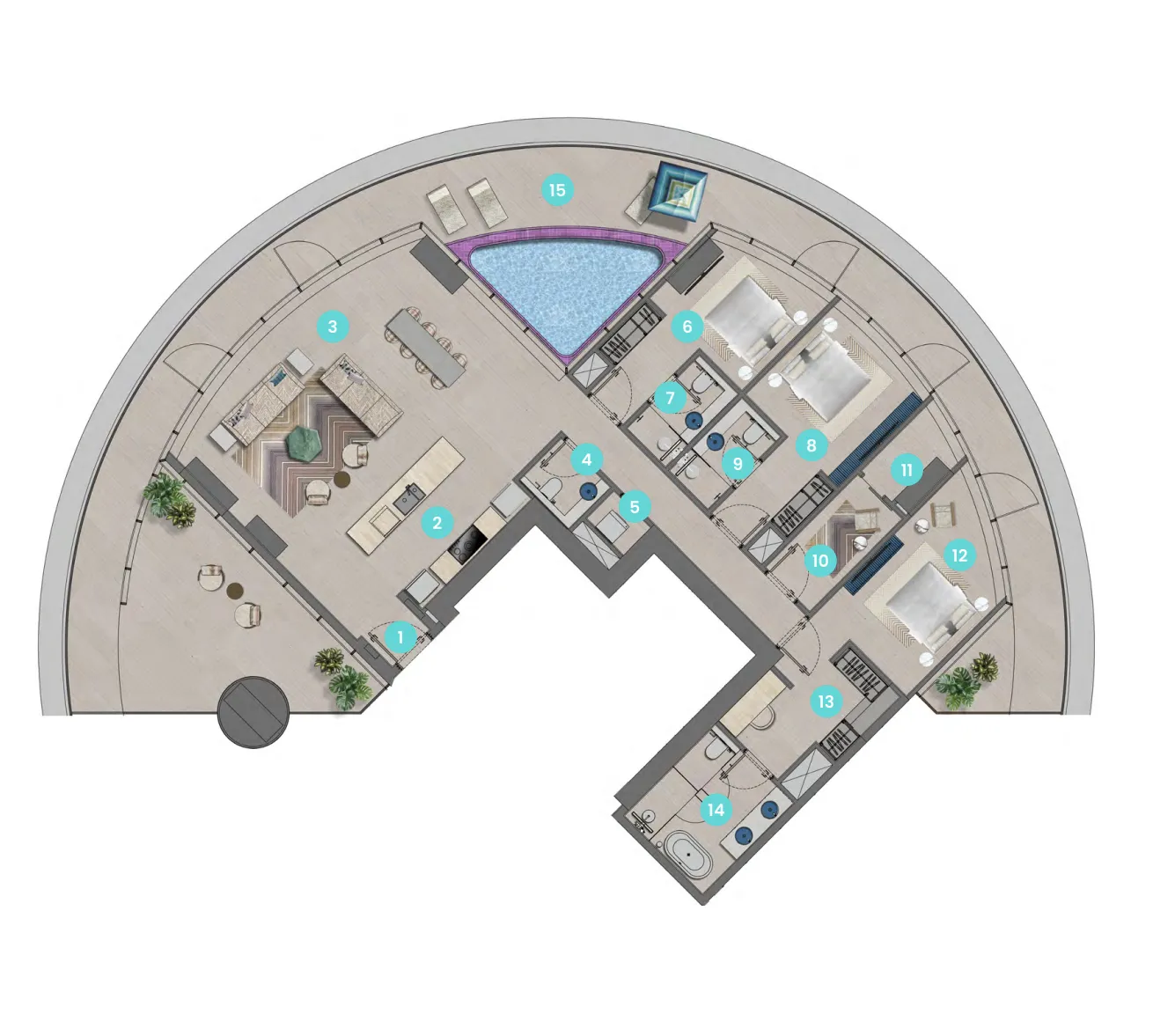 3 bedroom layout