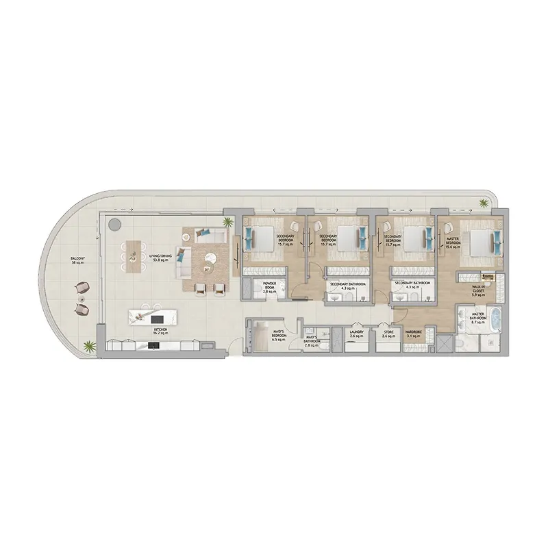 4 bedroom layout