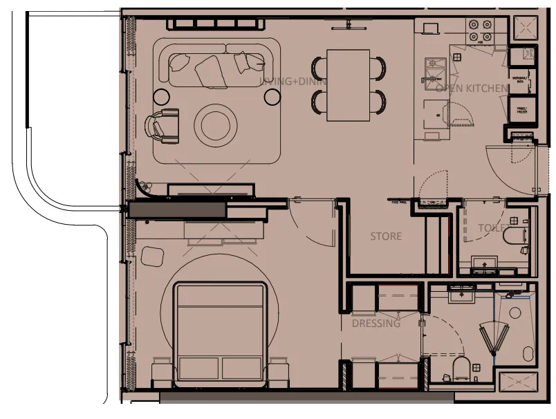 1 bedroom layout
