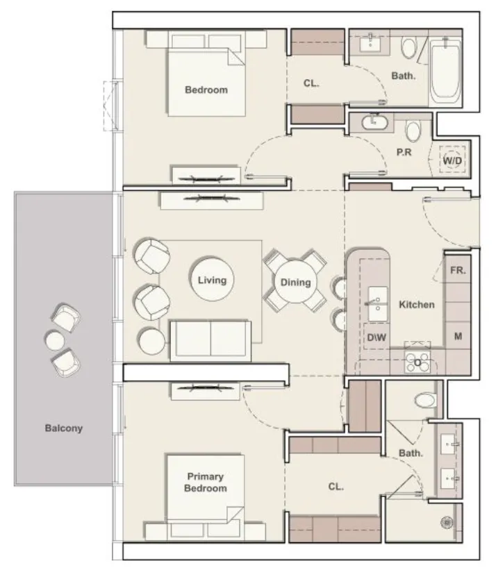2 bedroom layout