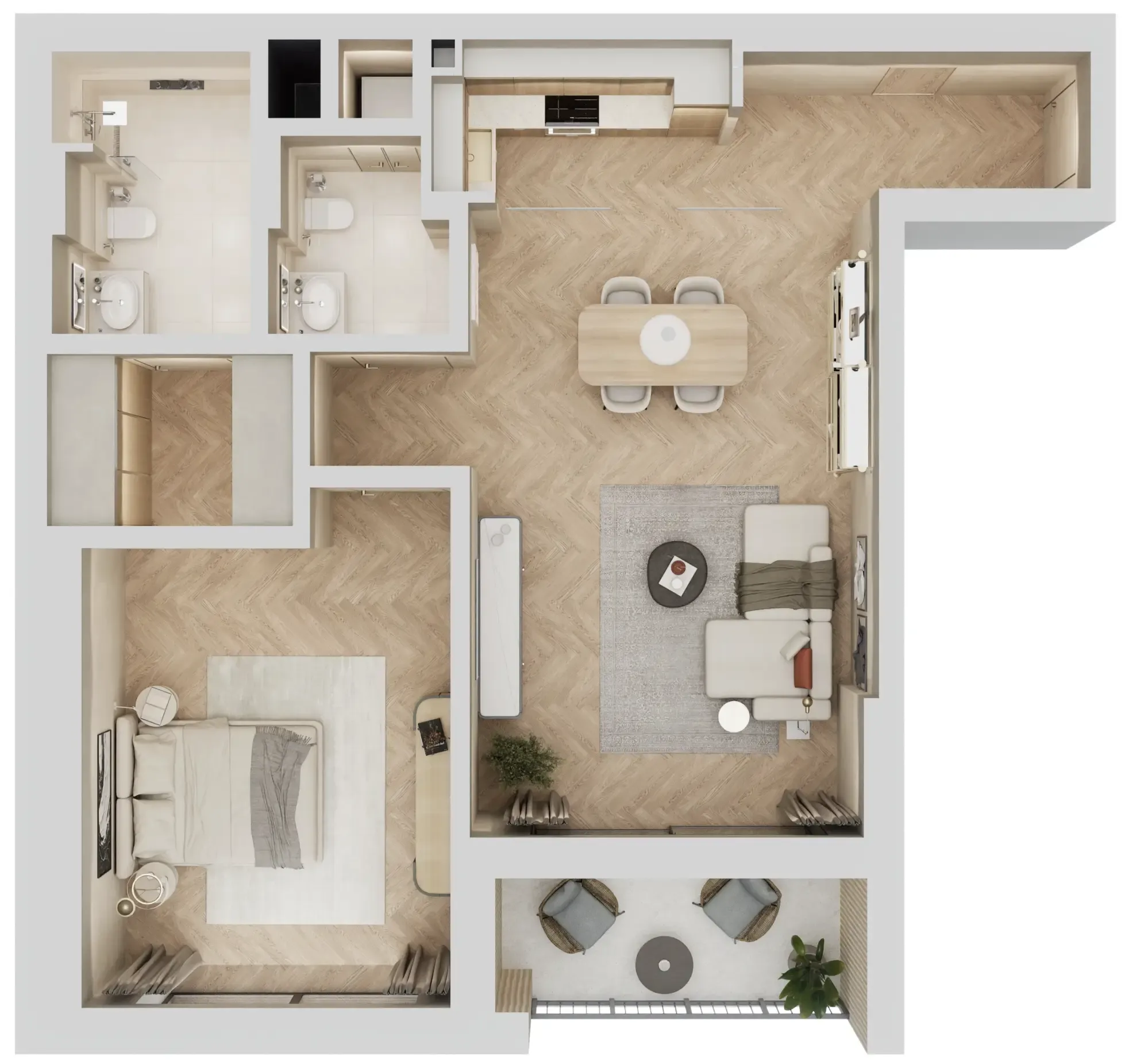 1 bedroom layout