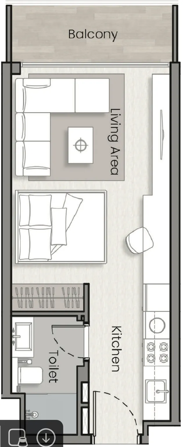 0 bedroom layout