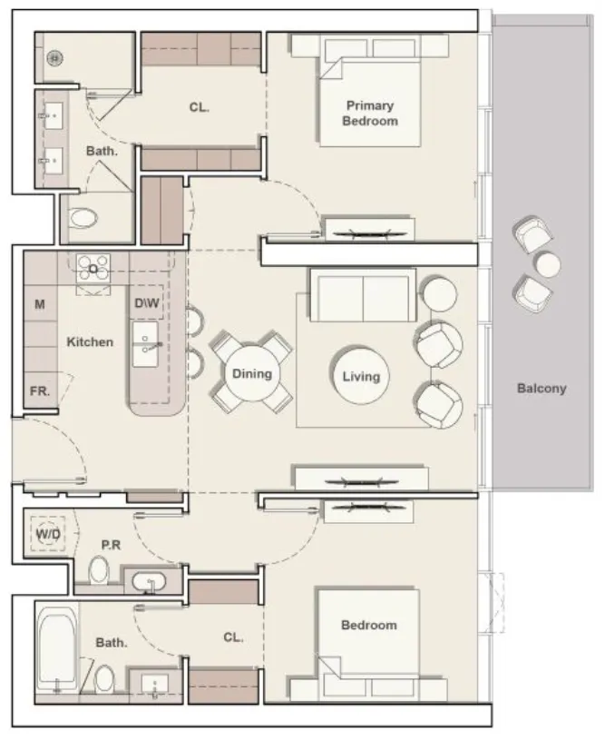 2 bedroom layout