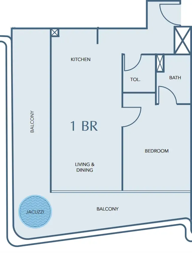 1 bedroom layout