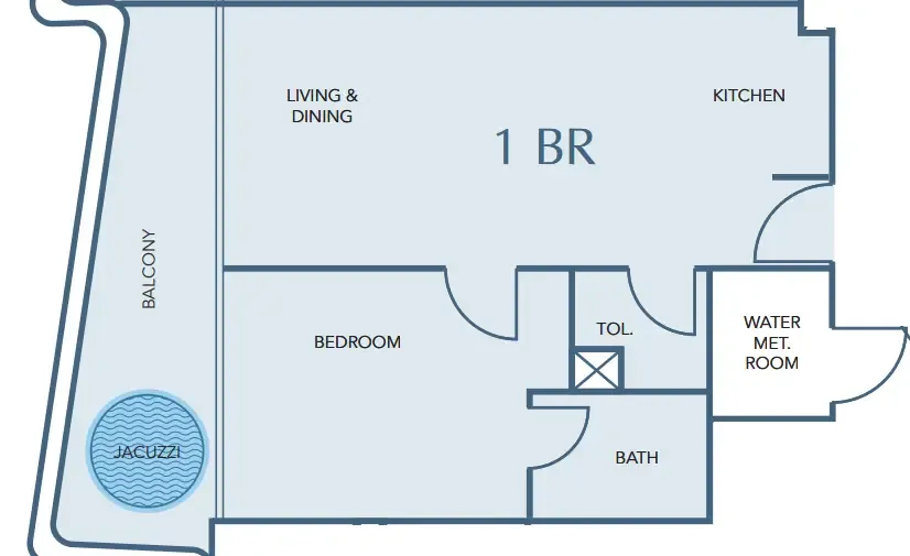 1 bedroom layout