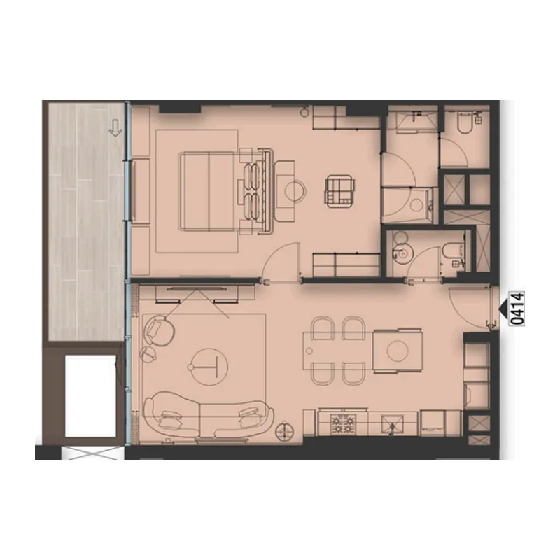 1 bedroom layout