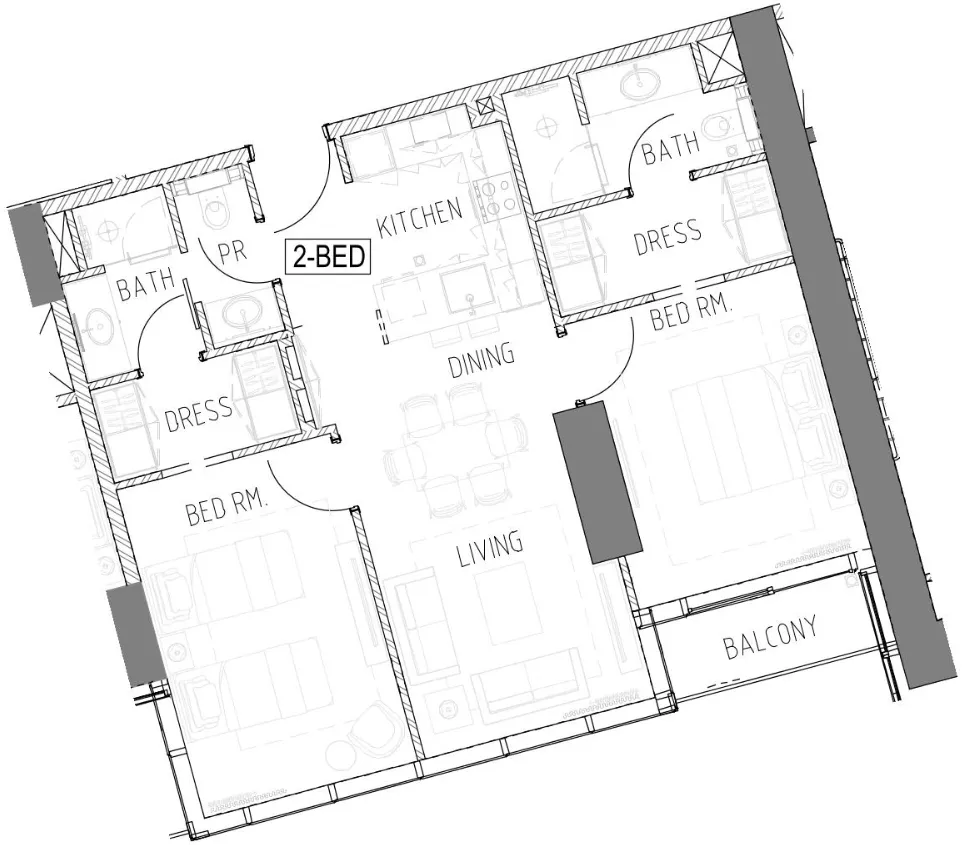 2 bedroom layout
