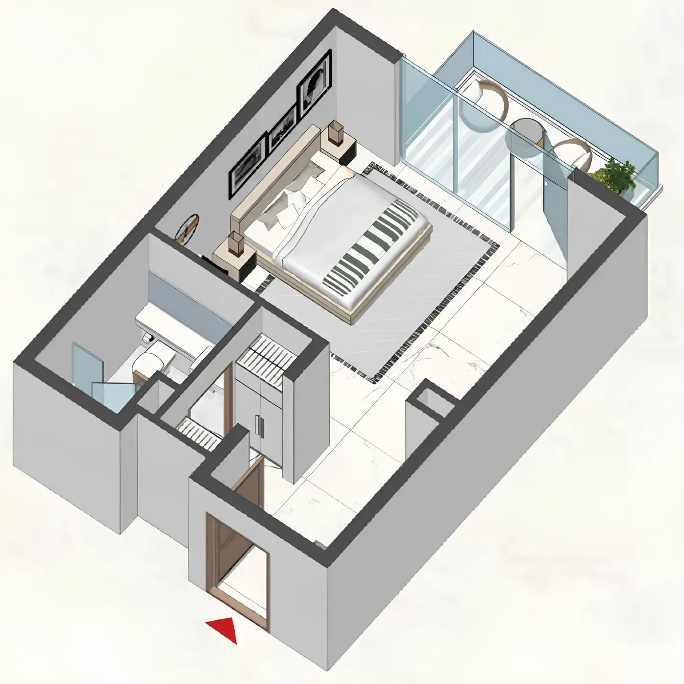 0 bedroom layout