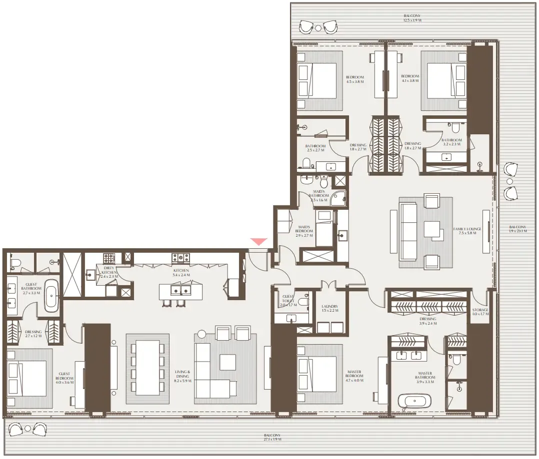 4 bedroom layout