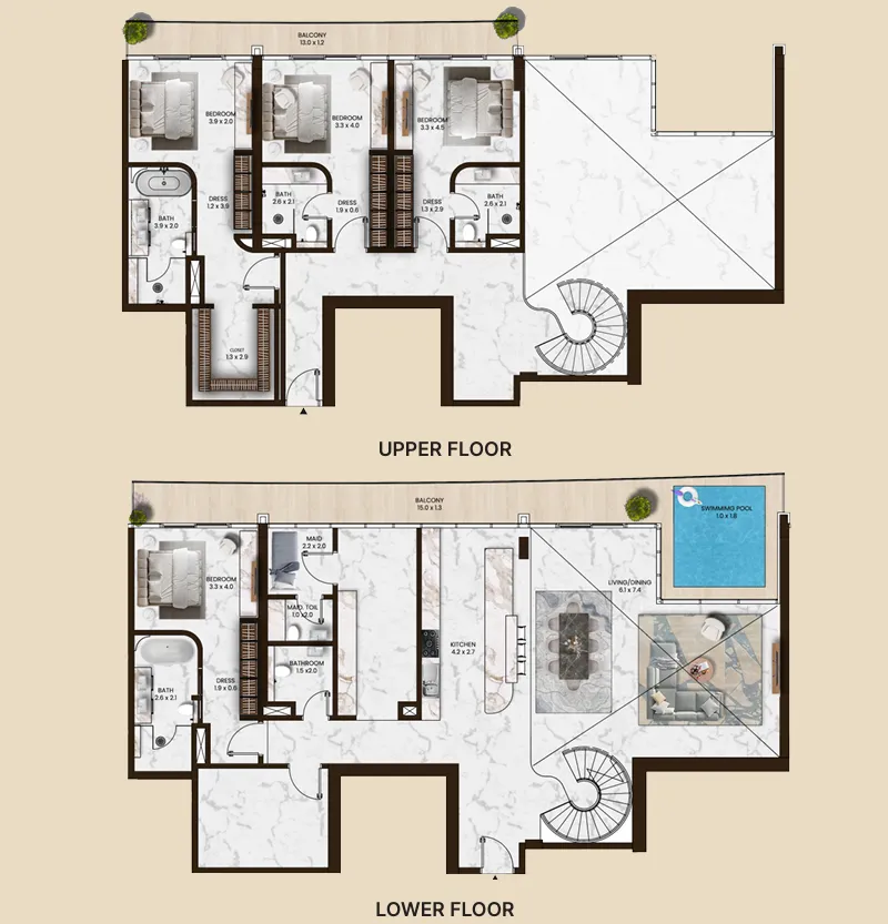 4 bedroom layout