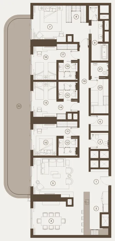 4 bedroom layout