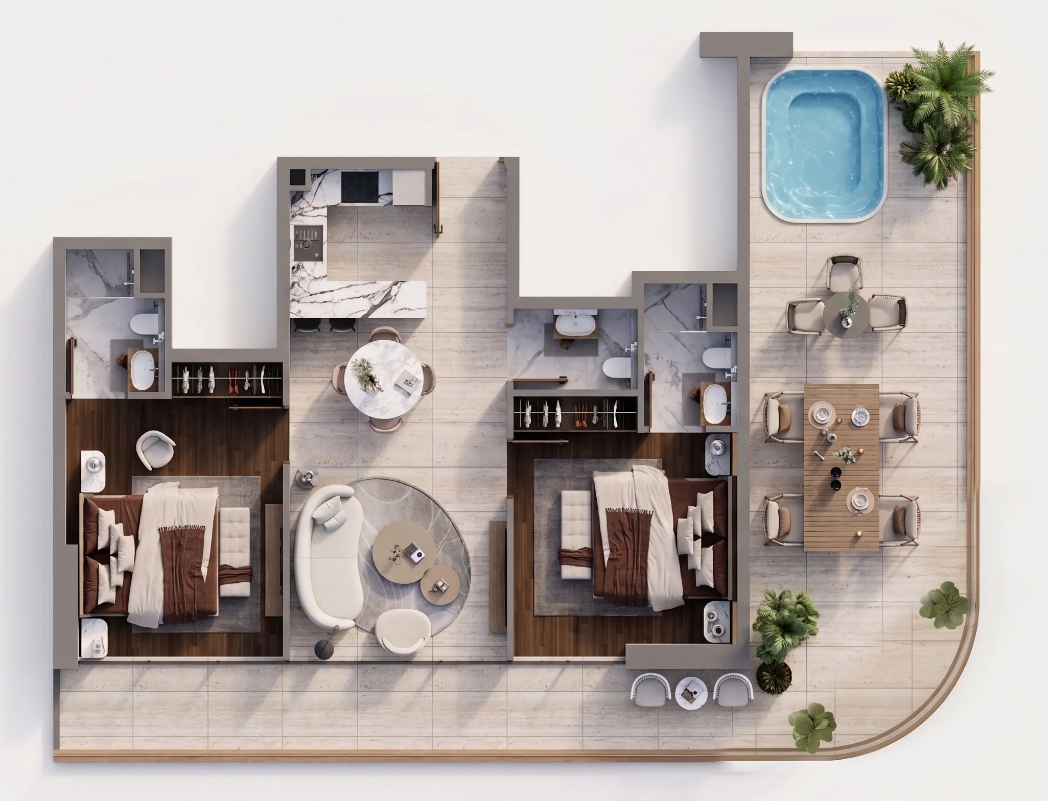 2 bedroom layout