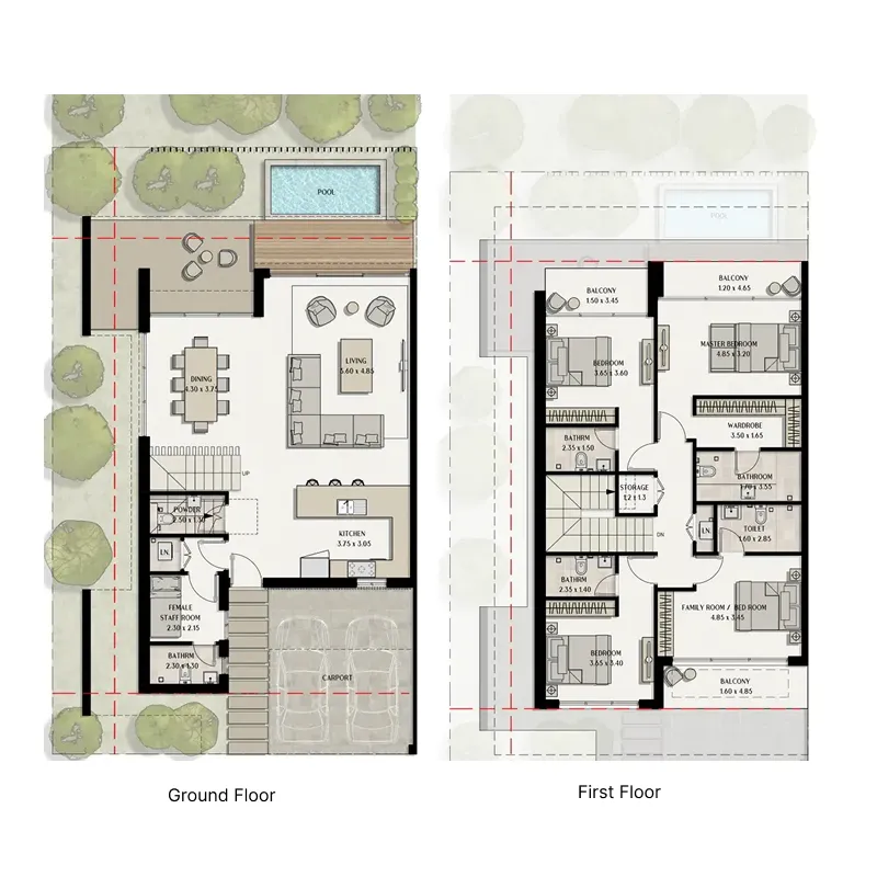 4 bedroom layout