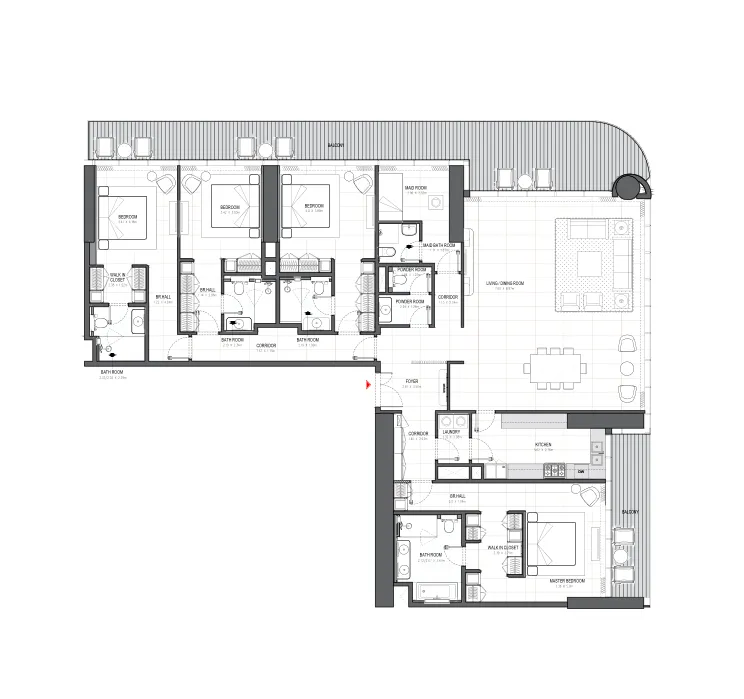4 bedroom layout