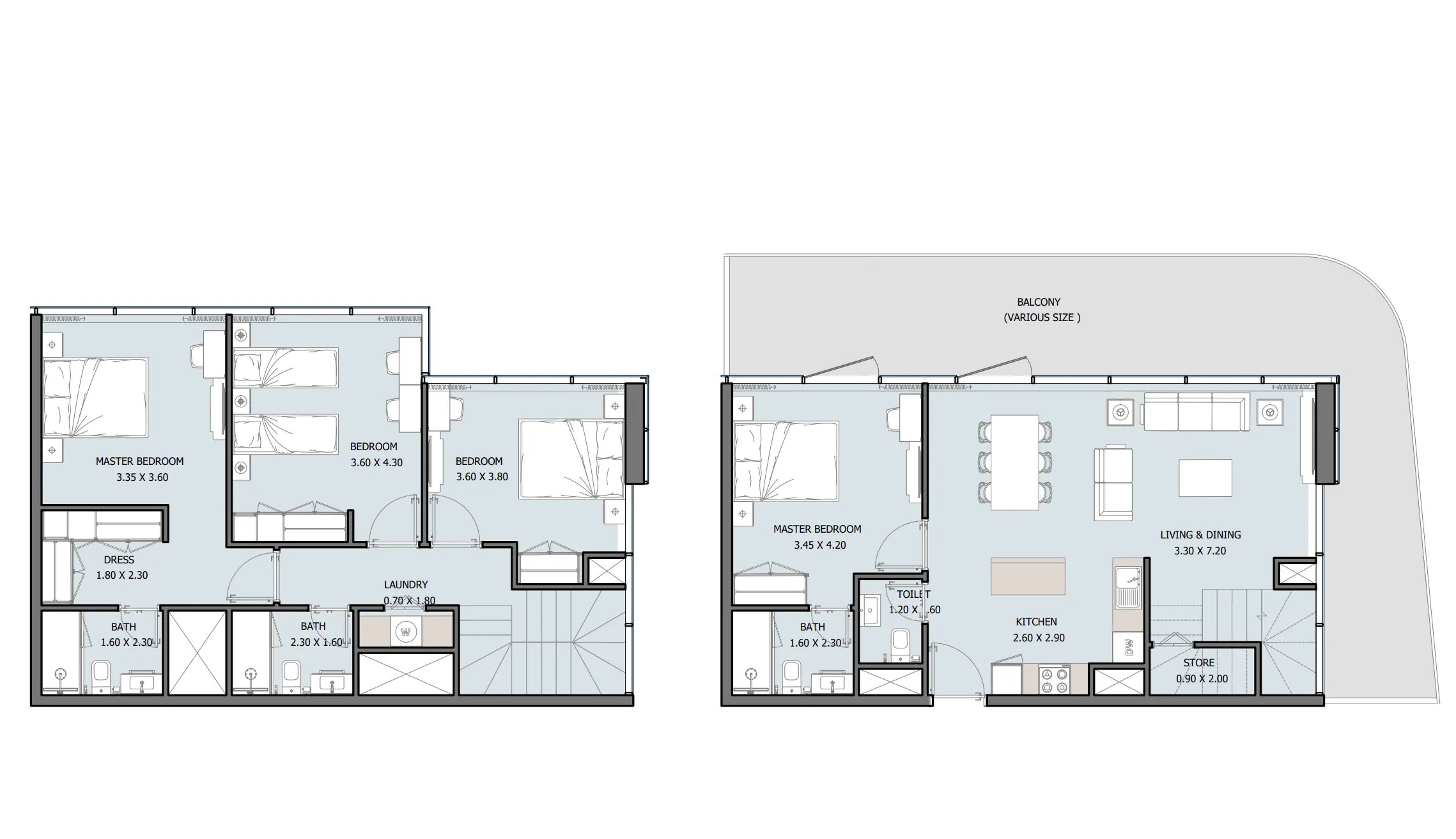 4 bedroom layout