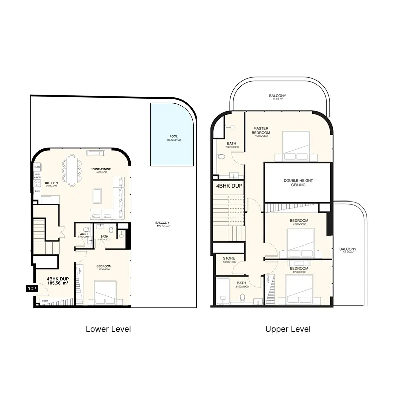 4 bedroom layout