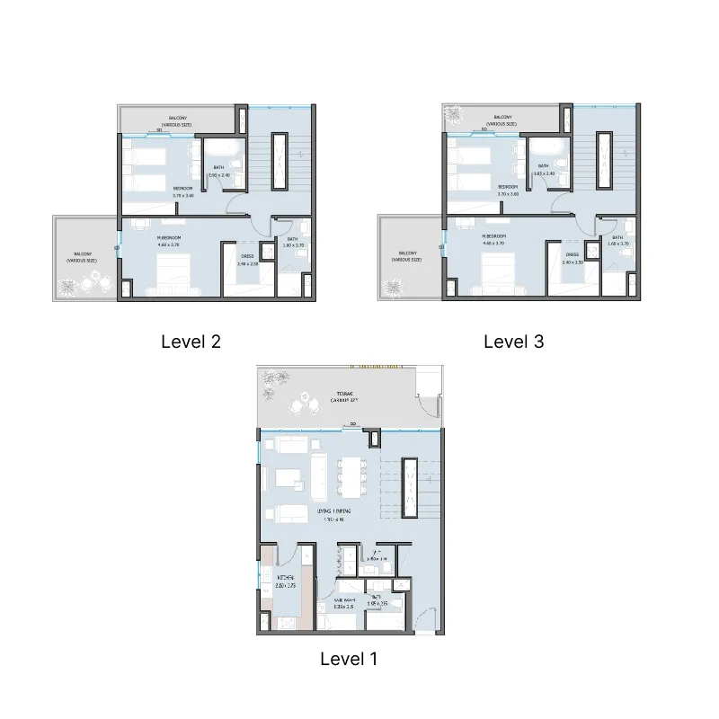 4 bedroom layout