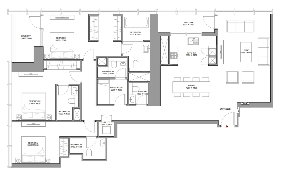 3 bedroom layout